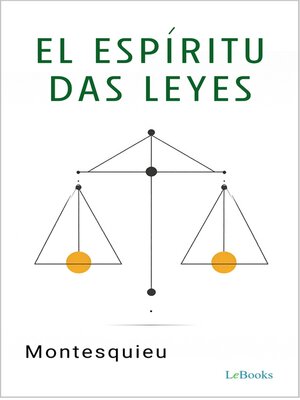 cover image of El Espíritu das Leyes--Montesquieu